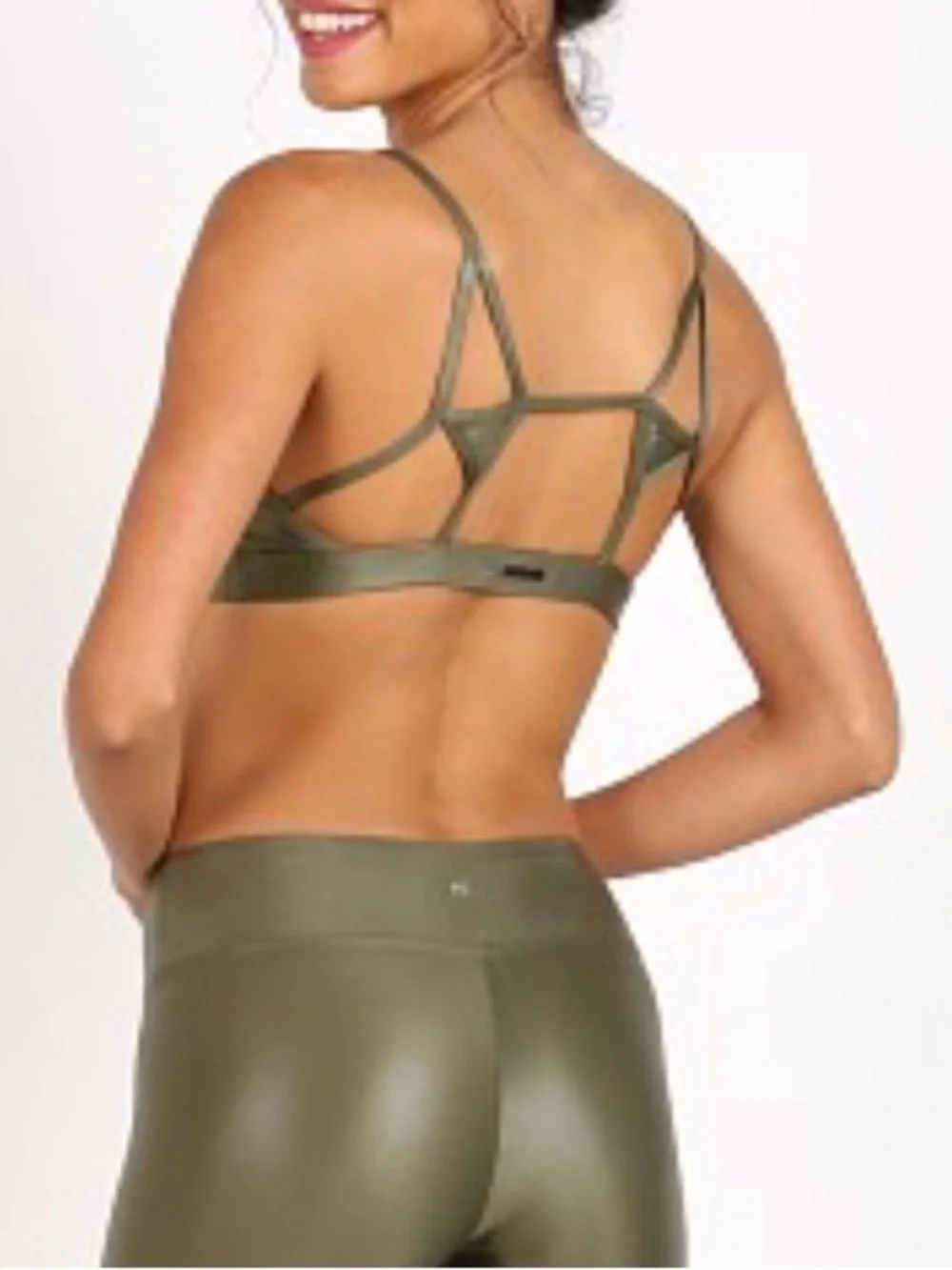 Koral Element Sports Bra Olive Green Size Small